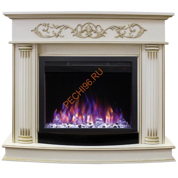 Электрокамин RealFlame Milano 25,5 WT с очагом Saphir 25,5 Электрокамин RealFlame Milano 25,5 WT с очагом Saphir 25,5