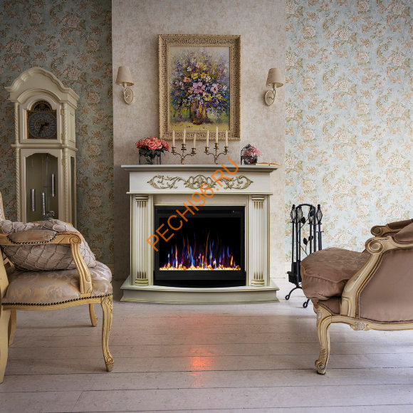 Электрокамин RealFlame Milano 25,5 WT с очагом Saphir 25,5 Электрокамин RealFlame Milano 25,5 WT с очагом Saphir 25,5