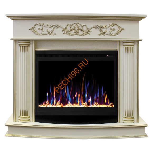 Электрокамин RealFlame Milano 25,5 WT с очагом Saphir 25,5 Электрокамин RealFlame Milano 25,5 WT с очагом Saphir 25,5