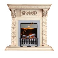 Электрокамин Dimplex Luxemburg с очагом Danville Chrome FB2 слоновая кость Электрокамин Dimplex Luxemburg с очагом Danville Chrome FB2 слоновая кость