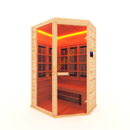 Инфракрасная кабина НКЗ 2-местная угловая из кедра