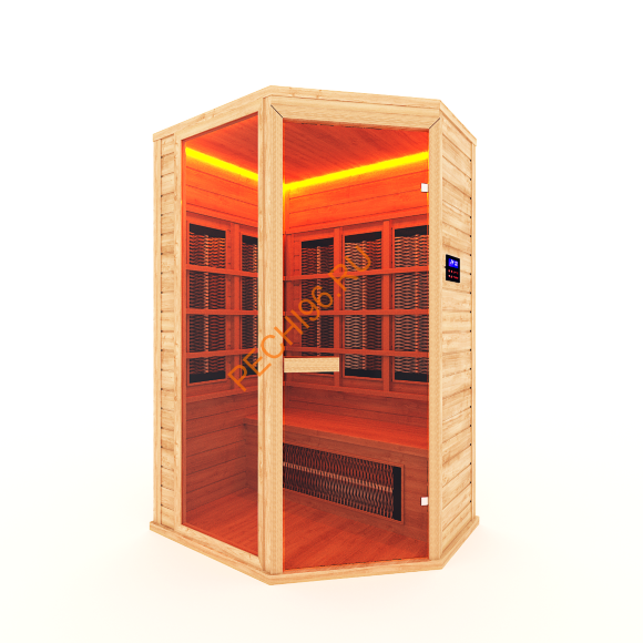 Инфракрасная кабина НКЗ 2-местная угловая из кедра