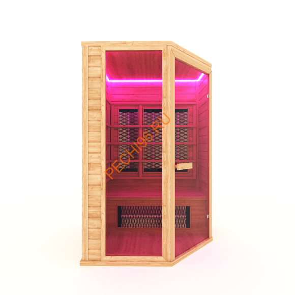 Инфракрасная кабина НКЗ 2-местная угловая из кедра