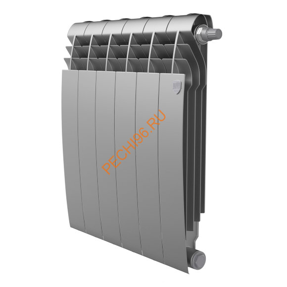 Радиатор биметаллический Royal Thermo BiLiner 500 Silver Satin VR80, 6 секций