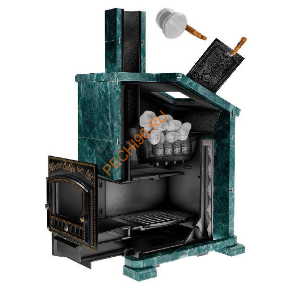 Печь банная Сибирь-премиум 25М ЗК в облицовке Президент змеевик Печь банная Сибирь-премиум 25М ЗК в облицовке Президент змеевик