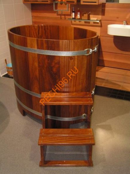 Купель для бани Blumenberg TBK 100х72 овальная из камбалы (чертеж 100/7)