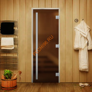 Дверь стеклянная Арта Статус 60G Бронза матовая, ольха, с вертикальной ручкой Дверь стеклянная Арта Статус 60G Бронза матовая, ольха, с вертикальной ручкой