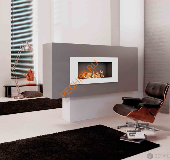 Биокамин ZeFire ELLIOT 1200 с белой рамкой Биокамин ZeFire ELLIOT 1200 с белой рамкой