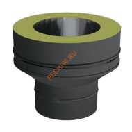 Переходник моно-термо ВУЛКАН VBR D180 мм, нерж 0.5, черный