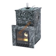 Печь банная ИзиСтим Геленджик М2 в кожухе из пироксенита с открытым верхом