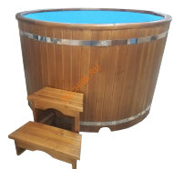 Купель НКЗ круглая из кедра с пластиковой вставкой d 150 см Купель НКЗ круглая из кедра с пластиковой вставкой d 150 см