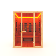 Инфракрасная кабина НКЗ 3-местная прямая из кедра Инфракрасная кабина НКЗ 3-местная прямая из кедра