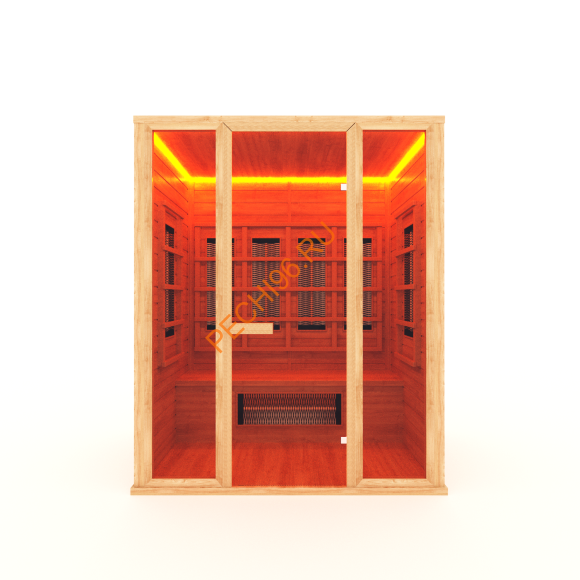 Инфракрасная кабина НКЗ 3-местная прямая из кедра