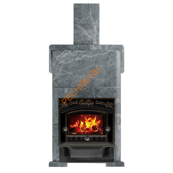 Печь банная Сибирь-премиум 25М ЗК в облицовке Президент талькомагнезит