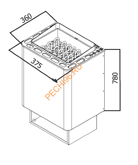 Электрическая печь EOS Thermat 4,5 кВт антрацит Электрическая печь EOS Thermat 4,5 кВт антрацит