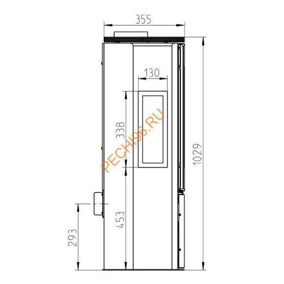 Стальная печь-камин Thorma WIESBADEN черная