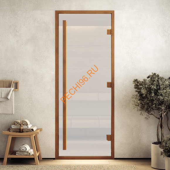 Дверь стеклянная DoorWood Хамам АРТ Wood 13 сатин