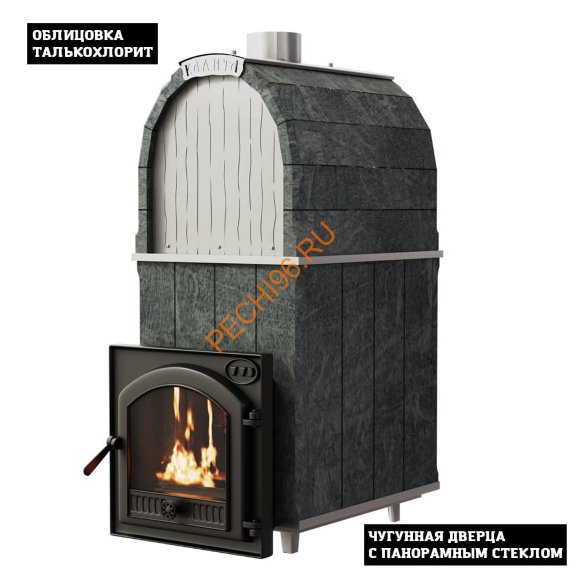 Печь банная Калита Арочная Pro Панорама чугунная, талькохлорит Печь банная Калита Арочная Pro Панорама чугунная, талькохлорит