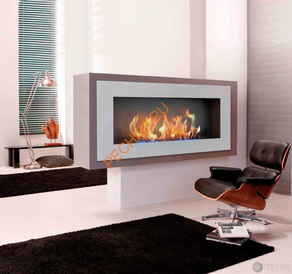 Биокамин ZeFire ELLIOT 1500 с белой рамкой Биокамин ZeFire ELLIOT 1500 с белой рамкой