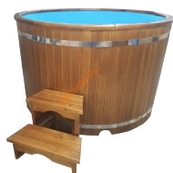 Купель НКЗ круглая из кедра с пластиковой вставкой d 180 см