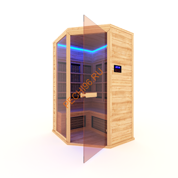 Инфракрасная кабина НКЗ 3-местная угловая из кедра Инфракрасная кабина НКЗ 3-местная угловая из кедра