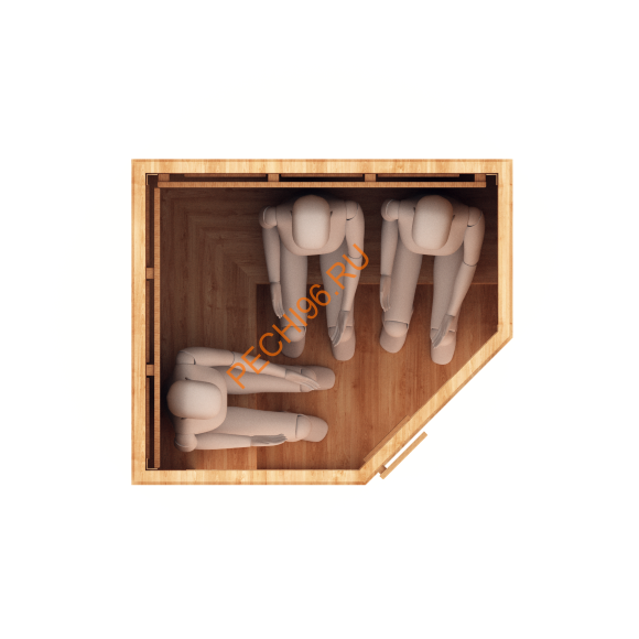 Инфракрасная кабина НКЗ 3-местная угловая из кедра Инфракрасная кабина НКЗ 3-местная угловая из кедра