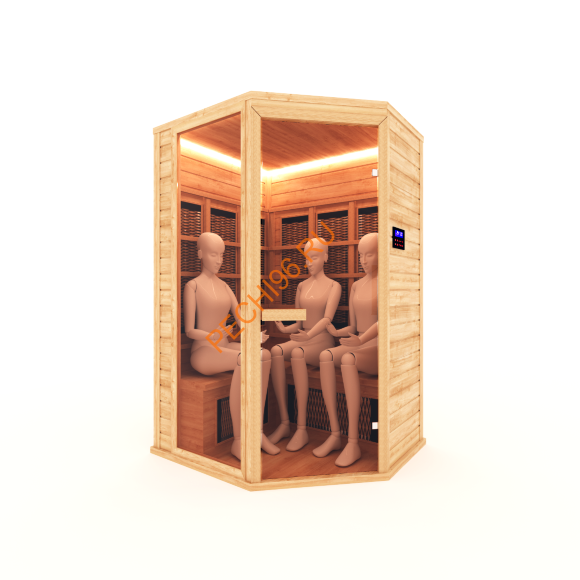 Инфракрасная кабина НКЗ 3-местная угловая из кедра Инфракрасная кабина НКЗ 3-местная угловая из кедра