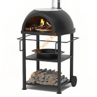 Садовая чугунная печь Везувий LEGENDA GARDEN с чугунным основанием на подставке