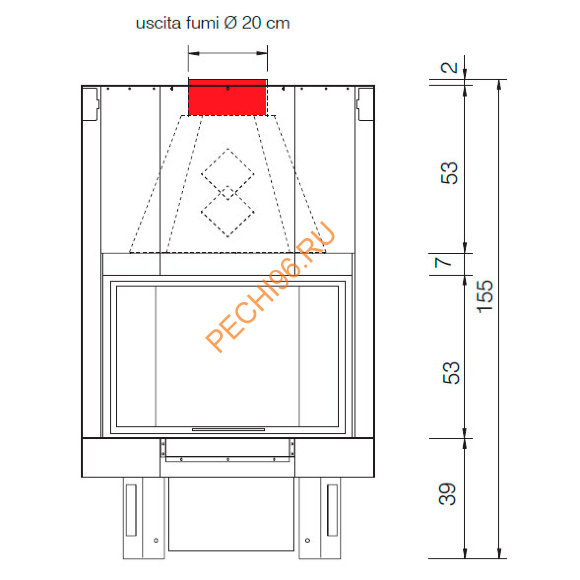 Каминная топка EdilKamin IC TEKNO 3N