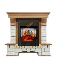 Электрокамин Royal Flame Pierre Luxe дуб с очагом Majestic FX M Электрокамин Royal Flame Pierre Luxe дуб с очагом Majestic FX M