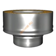 Переходник моно-термо ВУЛКАН Z50R, нержавейка AISI 321/оцинковка, d 150/250 мм Переходник моно-термо ВУЛКАН Z50R, нержавейка AISI 321/оцинковка, d 150/250 мм