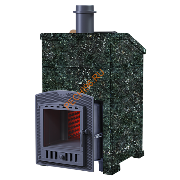 Печь банная Гефест GFS ЗК 25П2 в облицовке Президент 980/40 Пироксенит