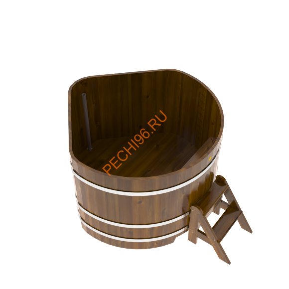 Купель для бани BentWood угловая из морёной лиственницы Рустик, 1,37х1,37 м