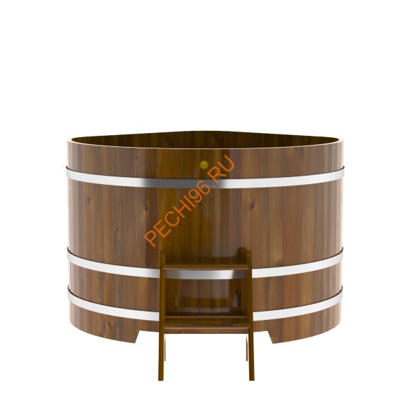 Купель для бани BentWood угловая из морёной лиственницы Рустик, 1,37х1,37 м