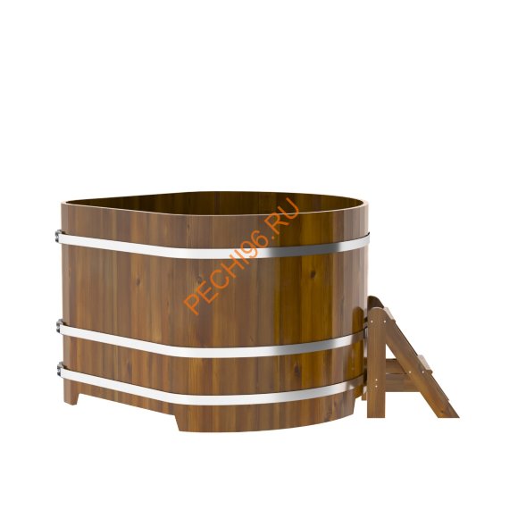 Купель для бани BentWood угловая из морёной лиственницы Рустик, 1,37х1,37 м