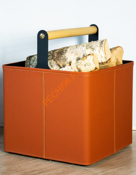 Дровница Fire&Wood Stockholm, экокожа медно-рыжая Дровница Fire&Wood Stockholm, экокожа медно-рыжая