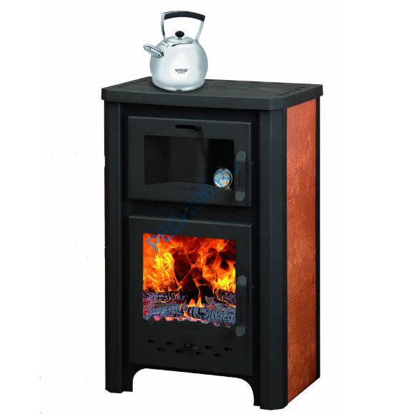 Печь-камин БАВАРИЯ с духовым шкафом и плитой