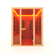 Инфракрасная кабина НКЗ 4-местная прямая из кедра Инфракрасная кабина НКЗ 4-местная прямая из кедра
