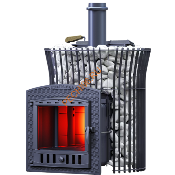 Печь банная Гефест AVANGARD ЗК 25 (П2) Pro Ураган тюльпан