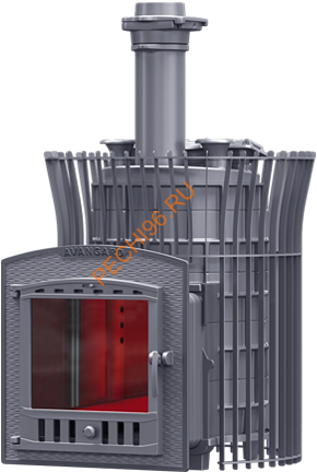 Печь банная Гефест AVANGARD ЗК 25П2С Ураган тюльпан