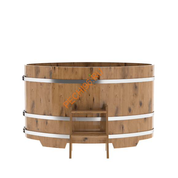 Купель для бани BentWood овальная из дуба Рустик, 0,92х1,66 м