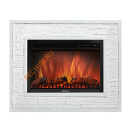 Электрокамин Electrolux EFP/P-3020LS с порталом Firelight Loft 30, камень белый, белая эмаль
