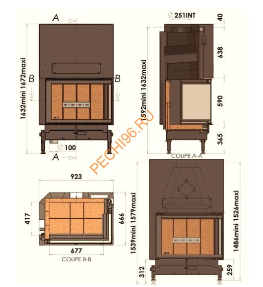 Каминная топка CHAZELLES DESIGN D1000VAD Каминная топка CHAZELLES DESIGN D1000VAD