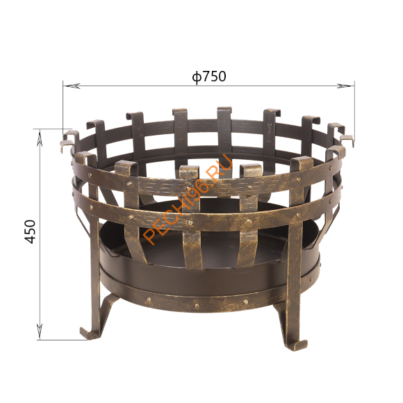 Костровая чаша Везувий кованая №5