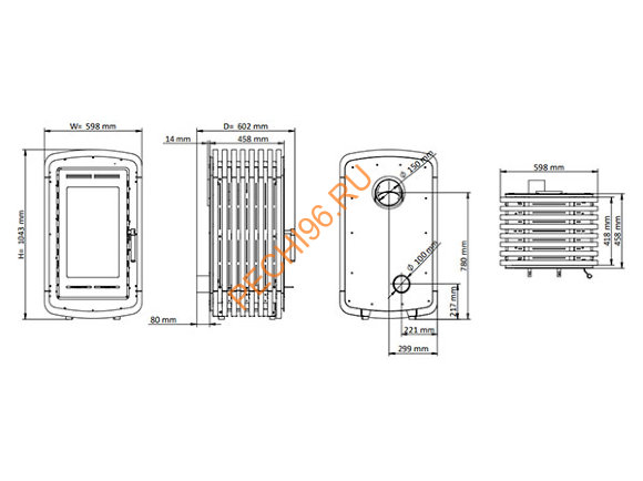 Печь-камин Solzaima Fogo Montanha Natura S500H в Нижнем Новгороде