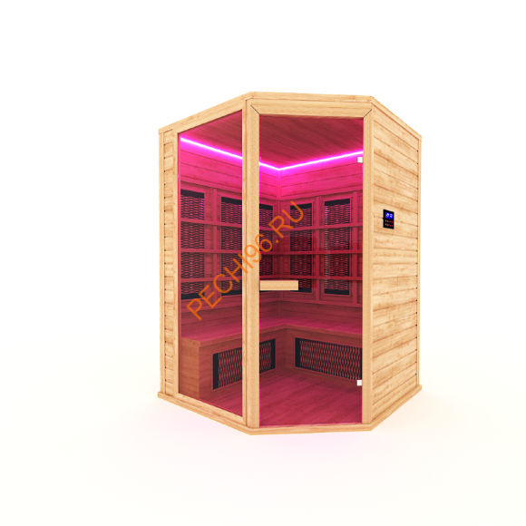 Инфракрасная кабина НКЗ 4-местная угловая из кедра Инфракрасная кабина НКЗ 4-местная угловая из кедра