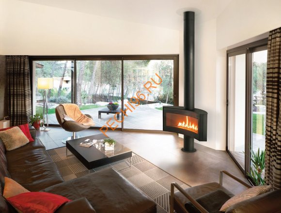 Камин Focus CurviFocus центральный газовый Камин Focus CurviFocus центральный газовый