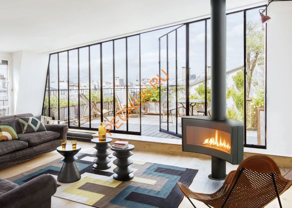 Камин Focus CurviFocus центральный газовый Камин Focus CurviFocus центральный газовый