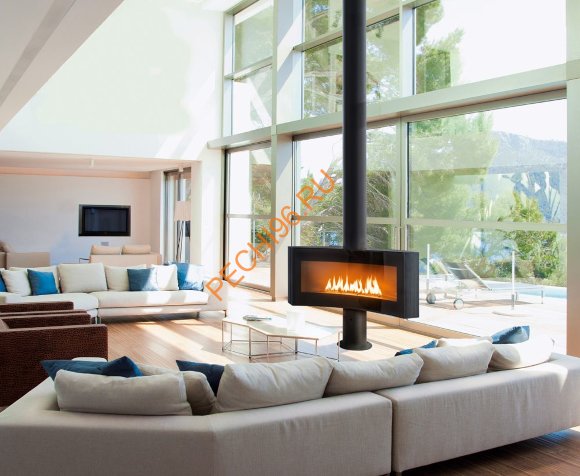 Камин Focus CurviFocus центральный газовый Камин Focus CurviFocus центральный газовый