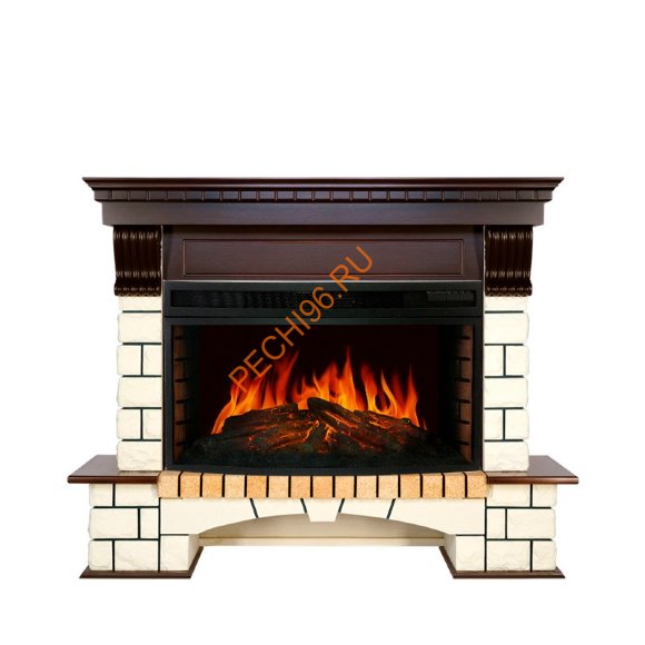 Электрокамин Royal Flame Pierre Luxe темный дуб/белый с очагом Dioramic 33W LED FX Электрокамин Royal Flame Pierre Luxe темный дуб/белый с очагом Dioramic 33W LED FX